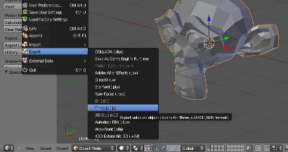 .js export Blender